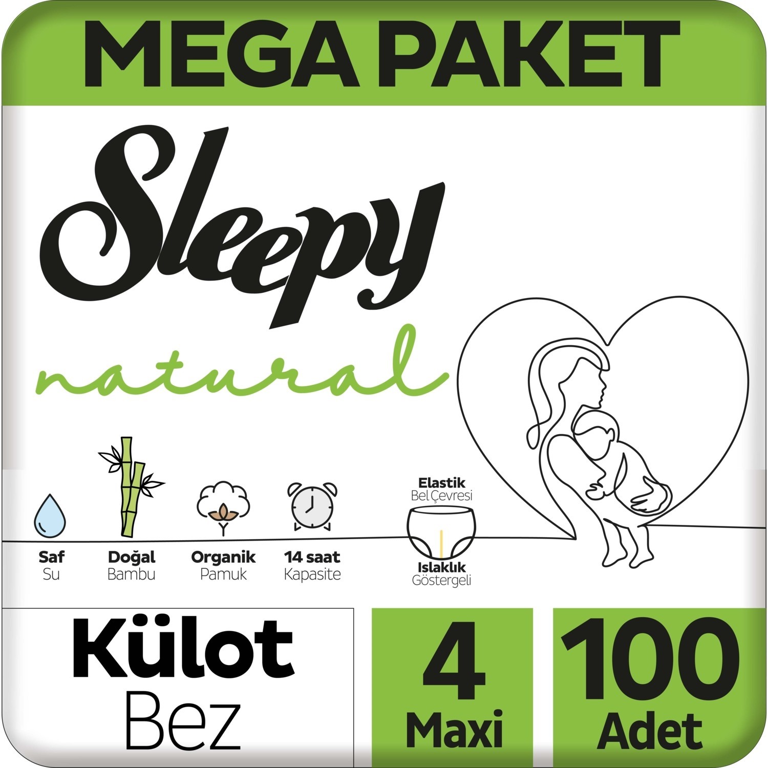 Sleepy Natural Mega Külot Bez Maxi No:4 100lü 