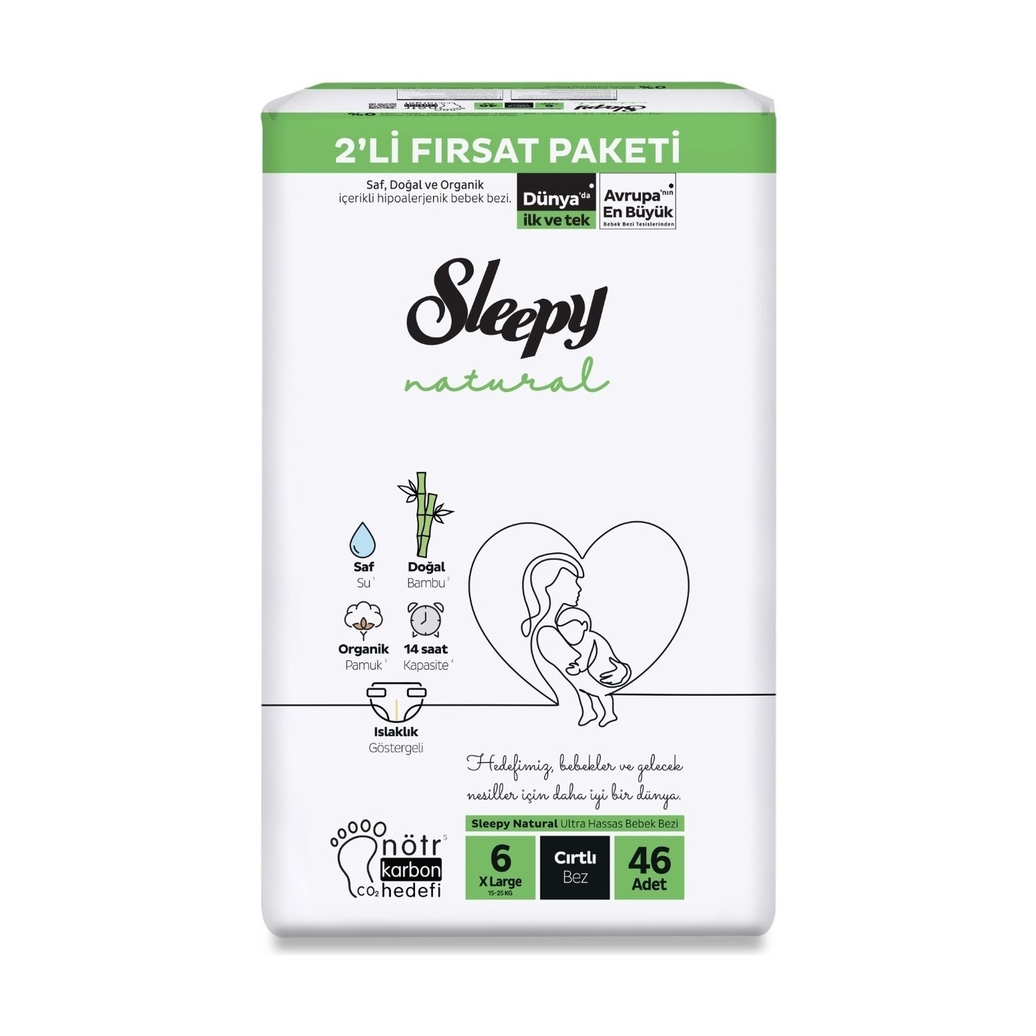 Sleepy Natural İkili Fırsat XL No:6 46lı 