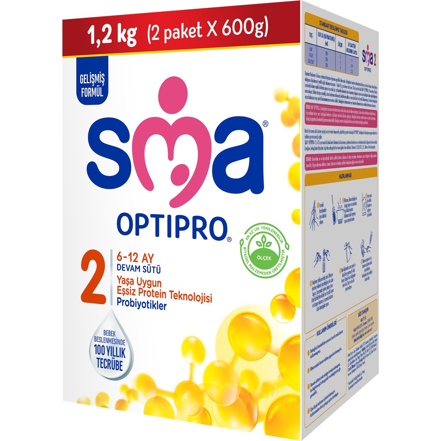 Sma Optipro Probiyotik 2 1200 gr 6-12 Ay Devam Sütü 