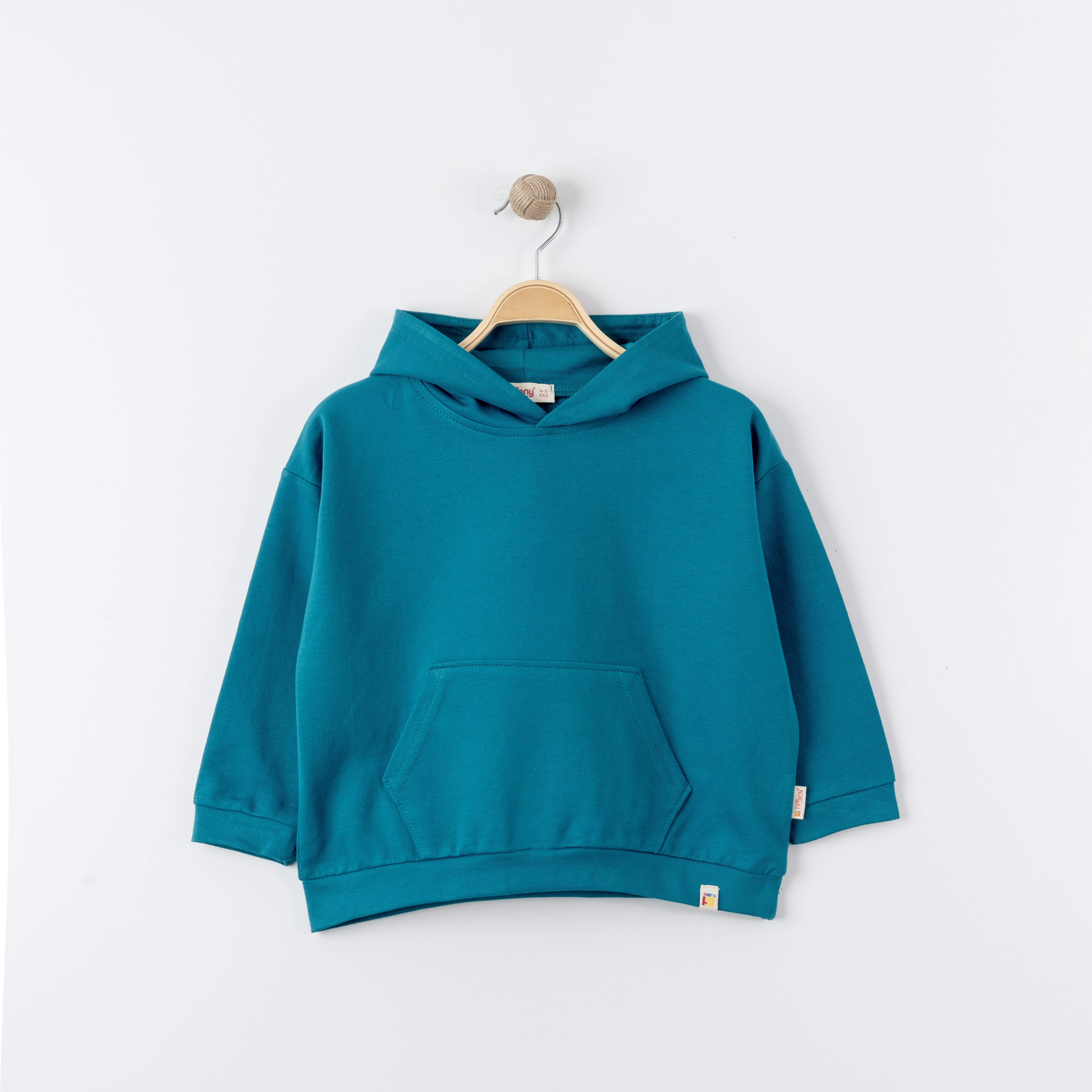 Tiffany Oversize Kapşonlu Sweatshirt Turkuaz